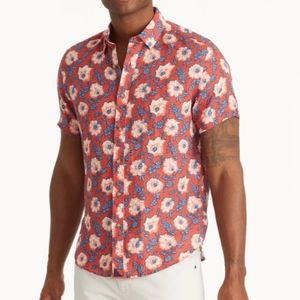 Linen Short-Sleeve Redondo Shirt XXL